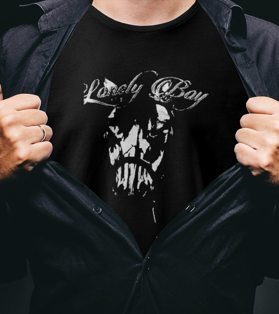 Lonely Boy Chrome Cowboy Motorcycle Rider T-Shirt