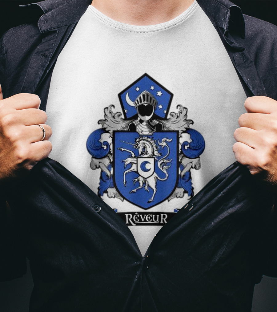 Rêveur House Of Dreamers RCA Givers School Spirit Unicorn Coat Of Arms T-Shirt