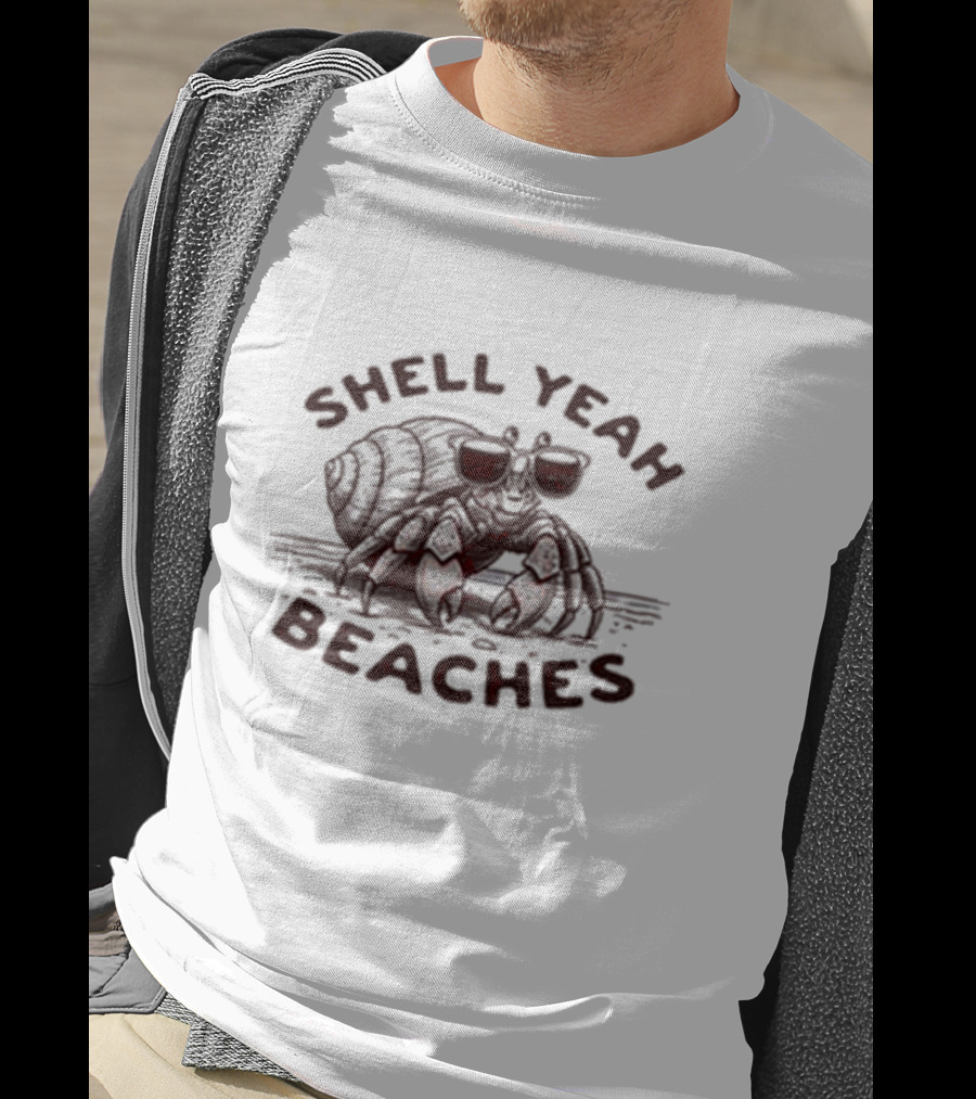 Shell Yeah Beaches Crab With Sunglasses T-Shirt
