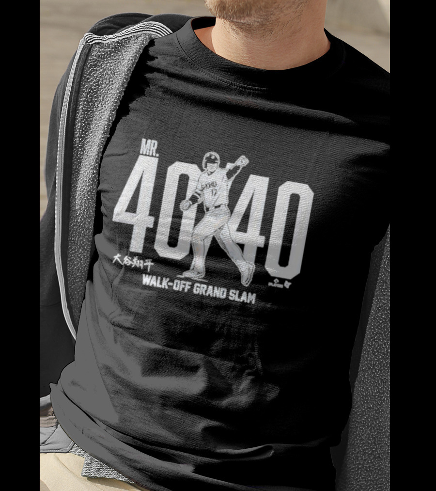 Shohei Ohtani Mr. 40 40 Walk-Off Grand Slam Baseball Achievement T-Shirt