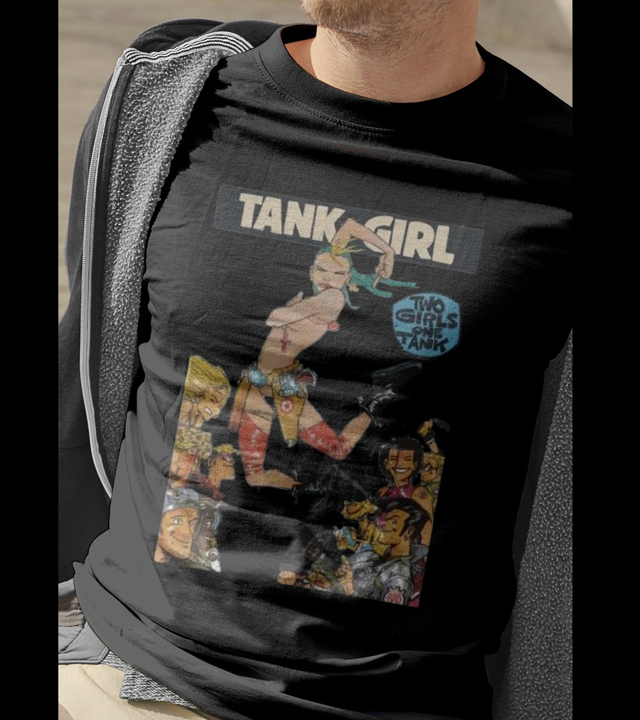 Tank Girl Two Girls One Tank Comic Art Adventure Iconic Characters T-Shirt