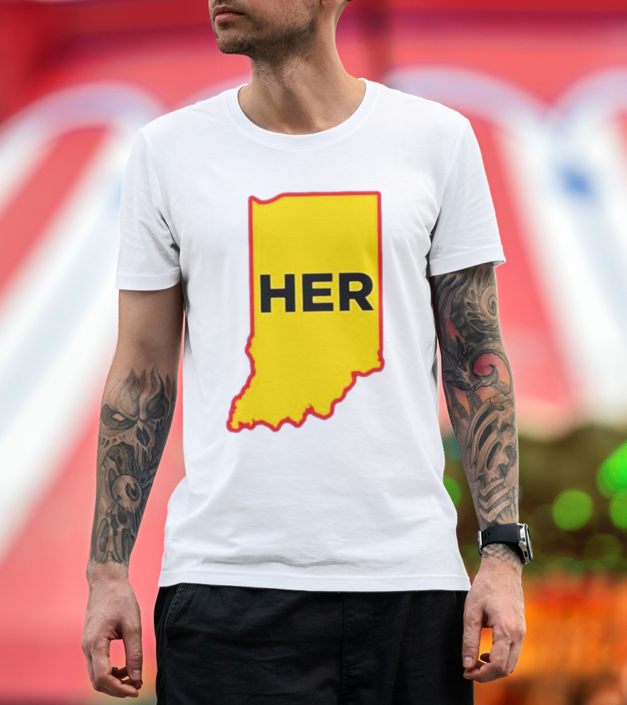 HER Indiana Outline Dave Portnoy 22 T-Shirt