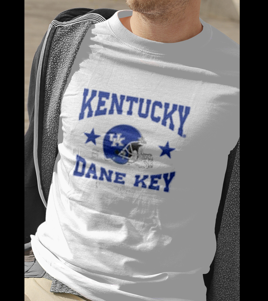 Kentucky Dane Key Football Helmet Stars T-Shirt