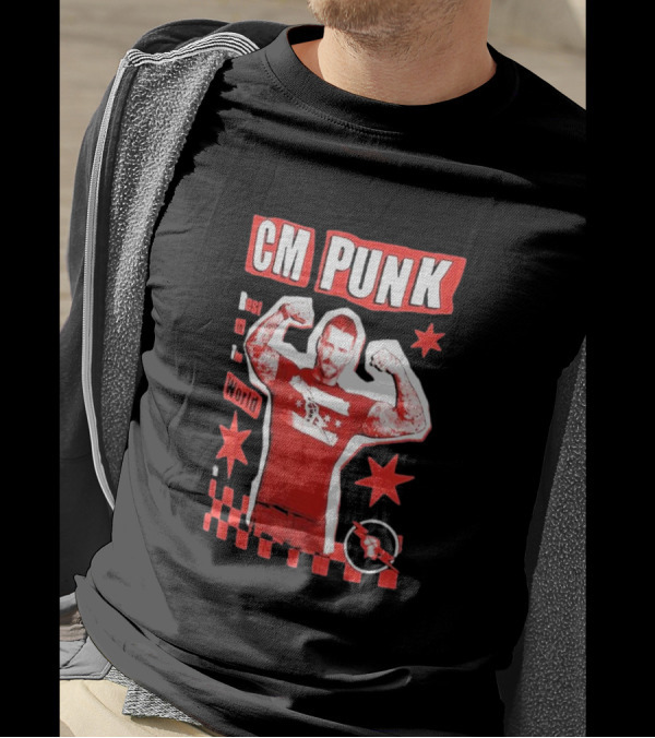 CM Punk Best In The World Red And White Stars T-Shirt