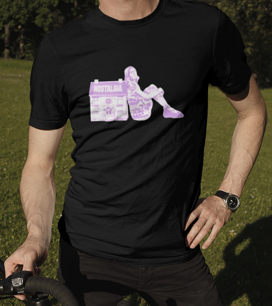Nostalgia House Girl Silhouette In Purple Tone T-Shirt