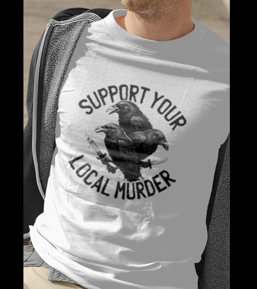 Support Your Local Murder Ravens Knives T-Shirt