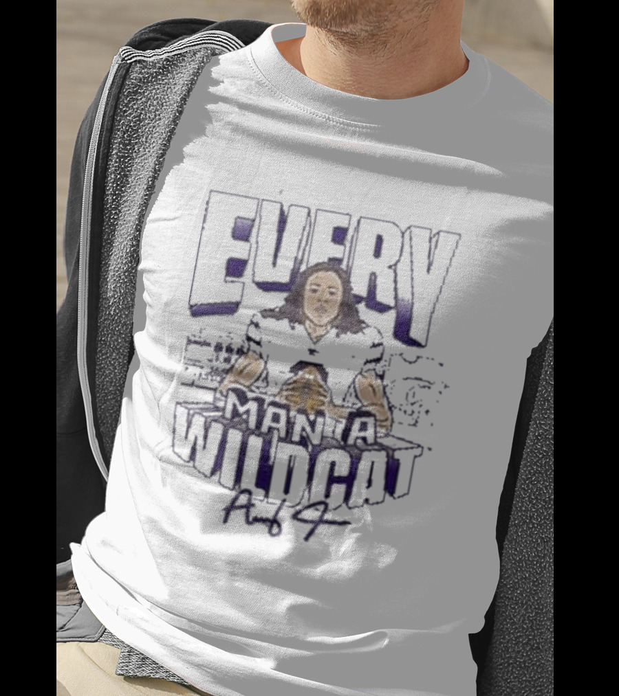 Every Man A Wildcat Avery Johnson K-State Wildcats Football Caricature T-Shirt