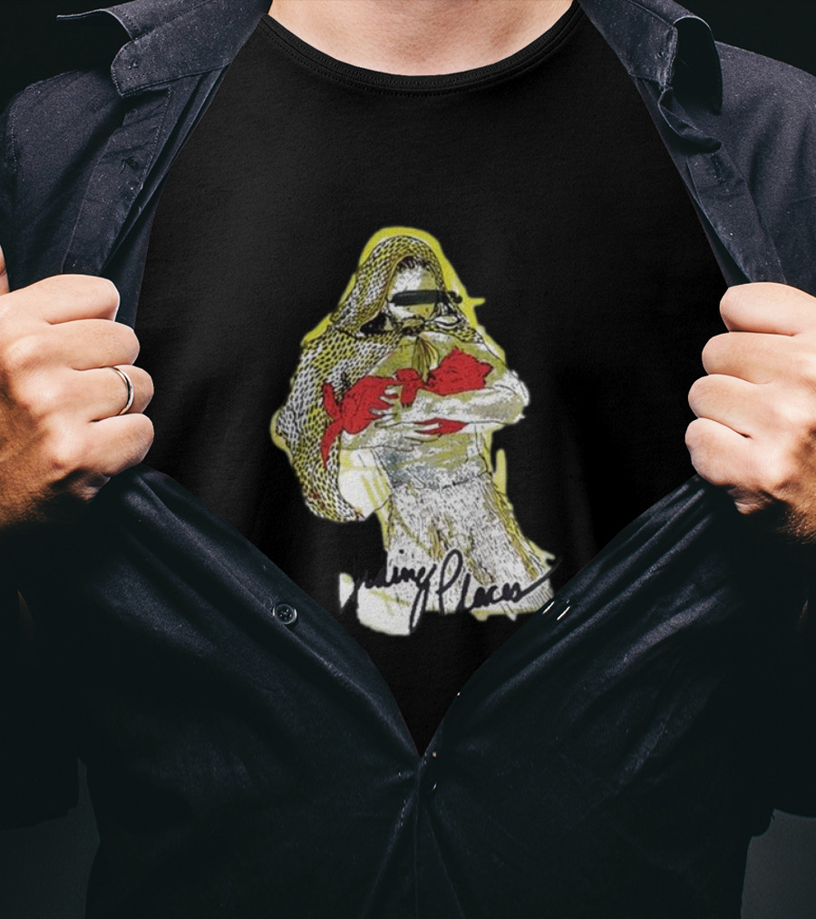Hiding Places Wolf Father Sketch With Hooded Figure And Red Gloves T-Shirt