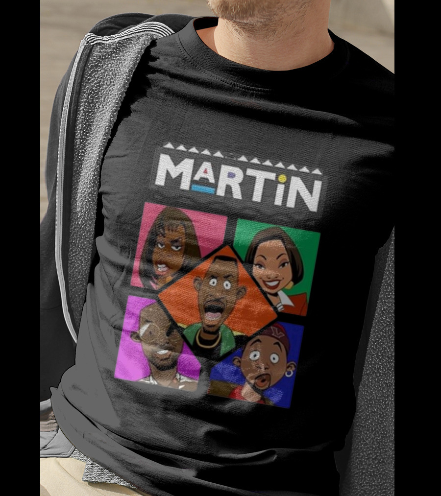 Martin Lawrence Martin TV Show Cartoon Characters T-Shirt