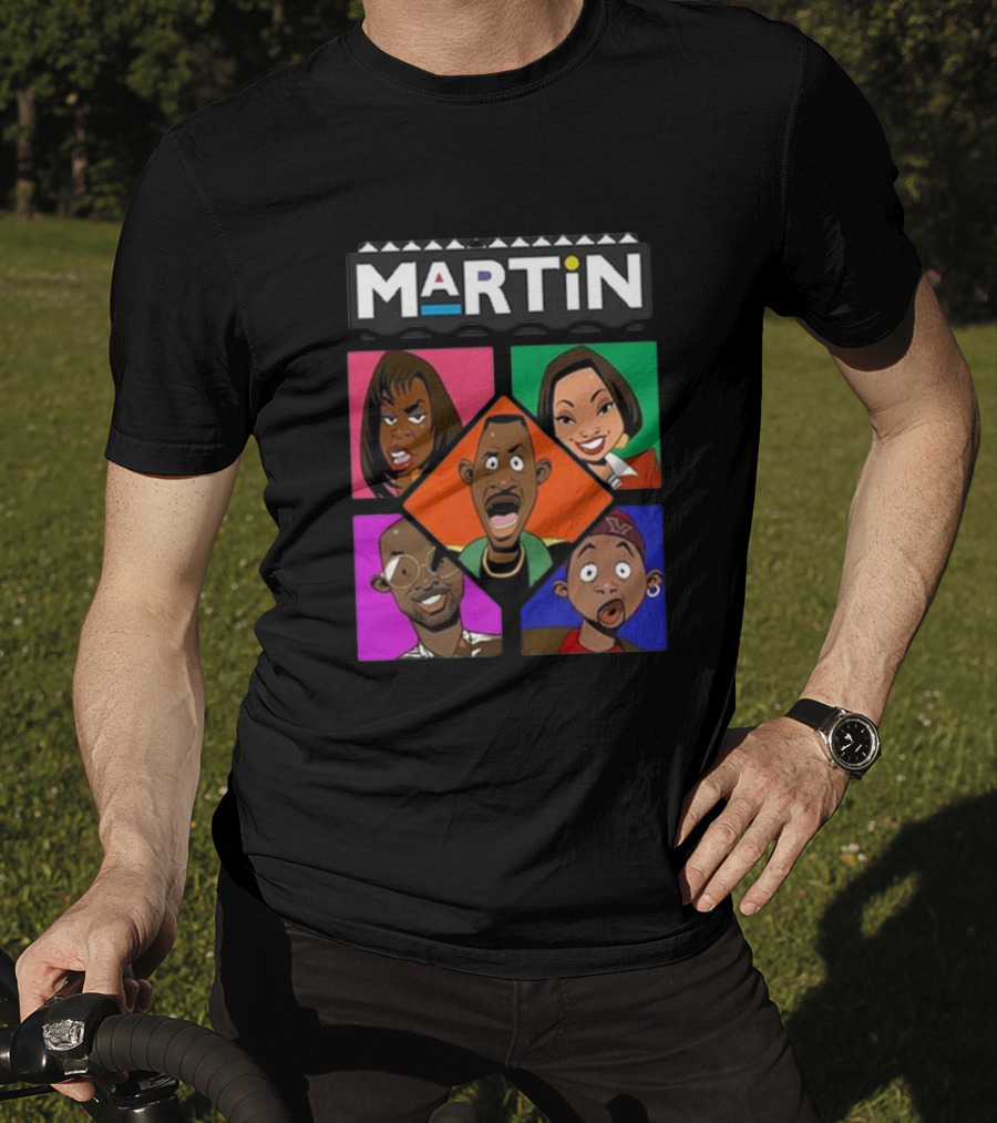 Martin Lawrence Martin TV Show Cartoon Characters T-Shirt