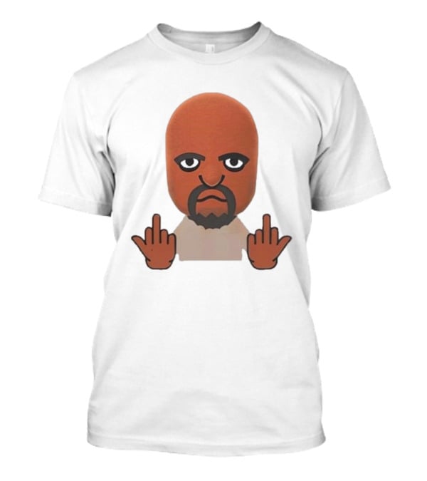 Mii Character Middle Finger Gesture Mood T-Shirt