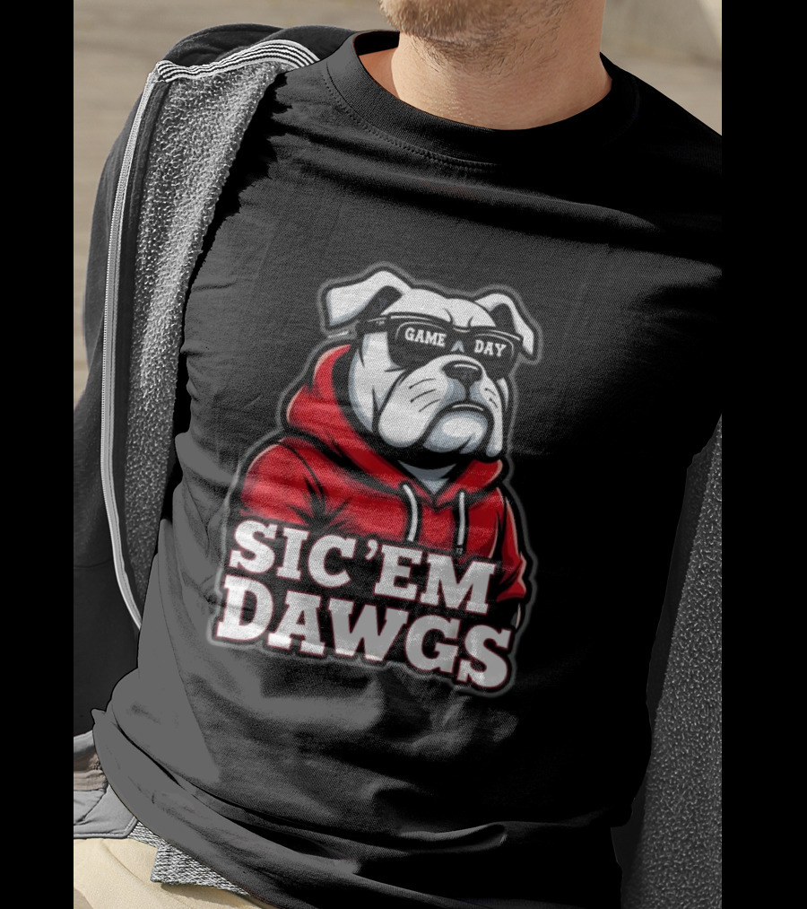 Sic'Em Dawgs Game Day Bulldogs Football Spirit Vintage T-Shirt