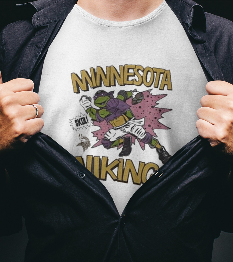 Tmnt Donatello Minnesota Vikings Crossover T-Shirt
