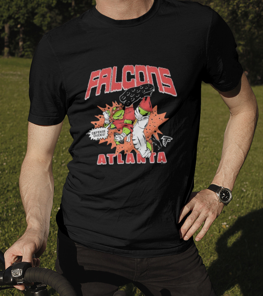 Tmnt Raphael Defense Dudes Falcons Atlanta T-Shirt