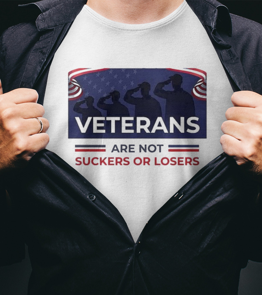 Veterans Are Not Suckers Or Losers Salute Silhouette T-Shirt