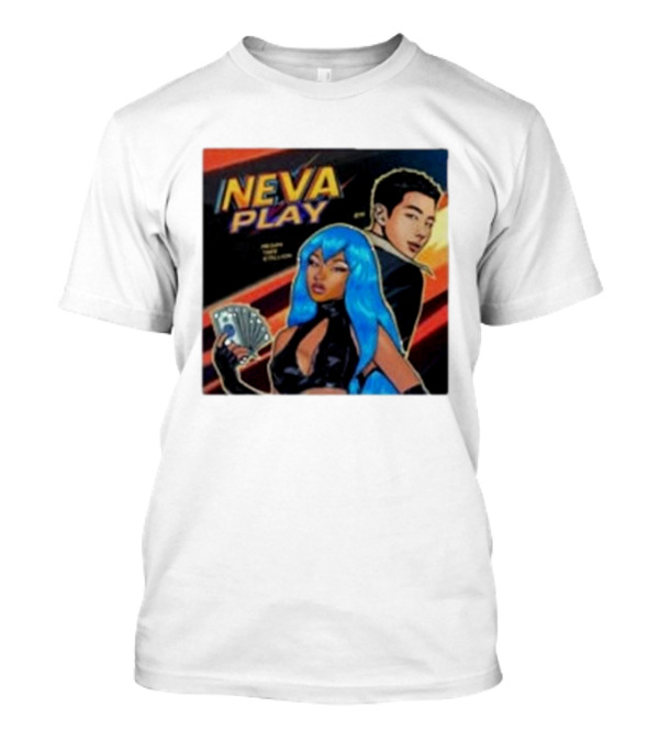 Megan Thee Stallion Rm Army Neva Play Comic Style Django Stylized Characters With Cards T-Shirt