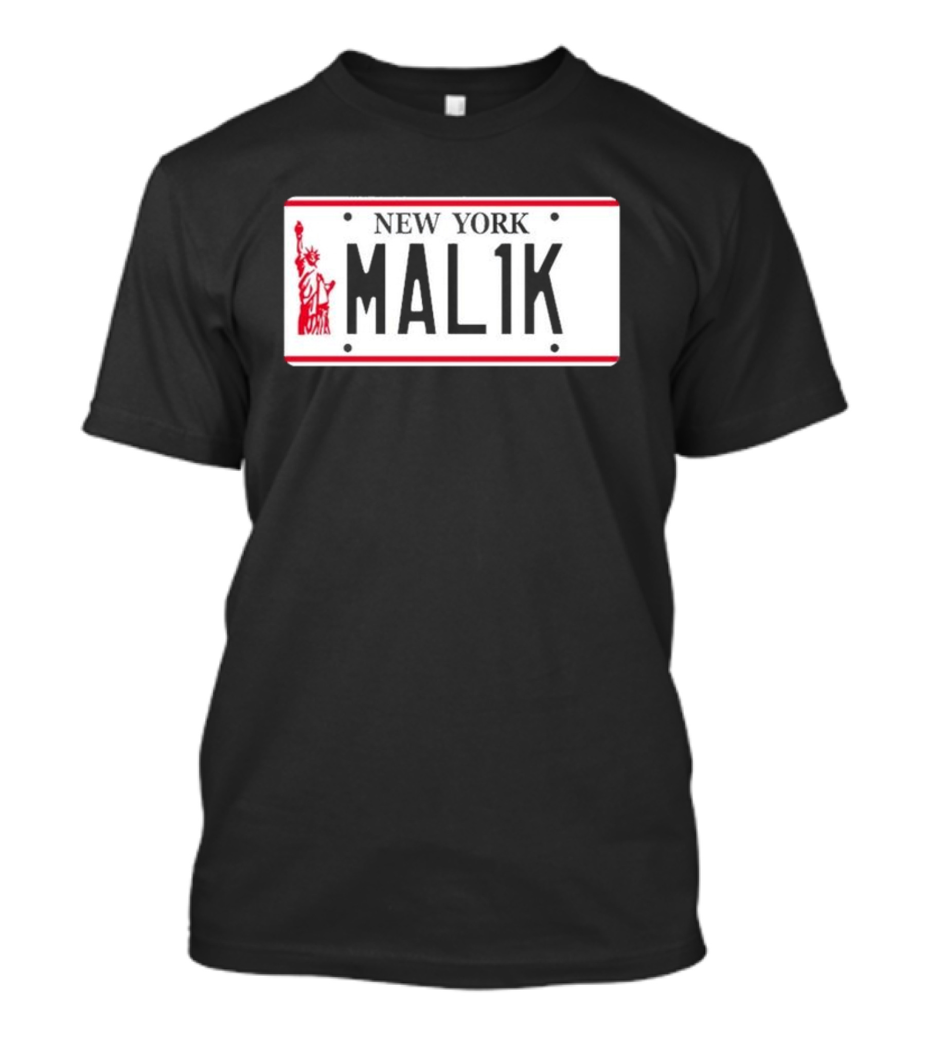 New York Mal1k License Plate Statue Of Liberty T-Shirt
