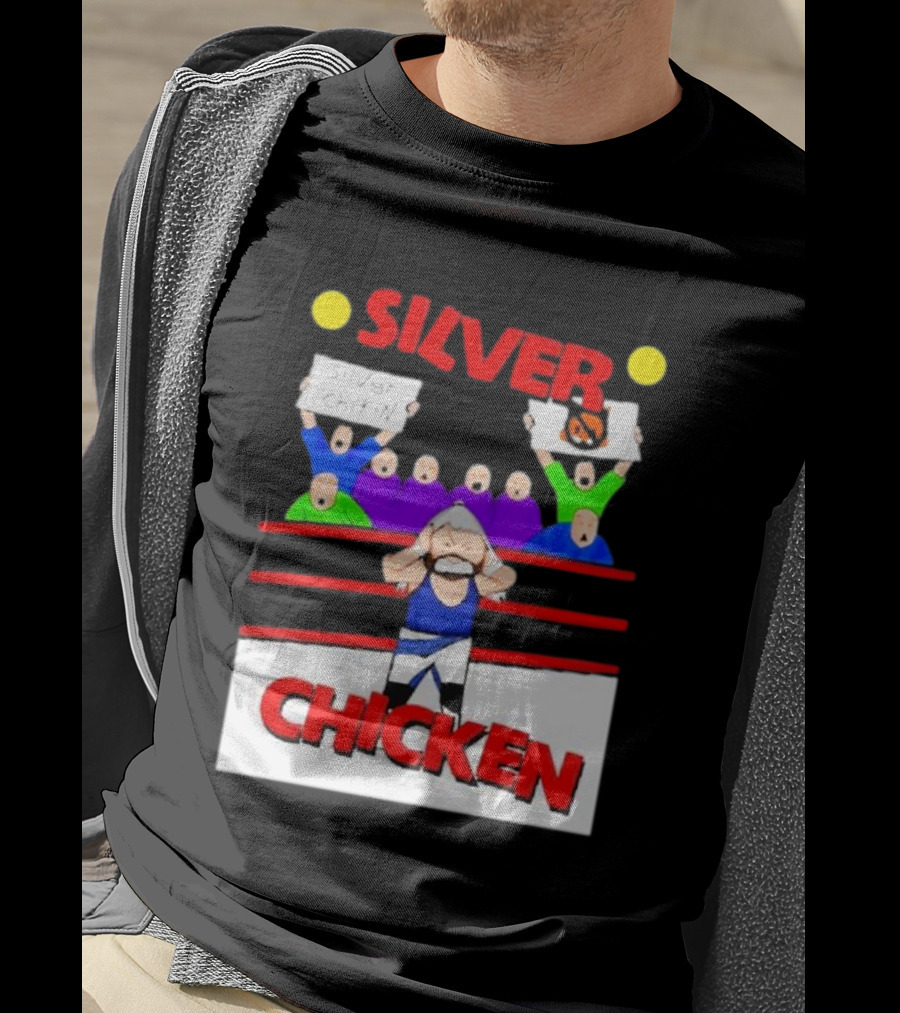 Silver Fox Ringside Champion Silver Chicken Fans T-Shirt
