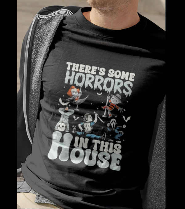 There’s Some Horrors In This House Halloween 2024 Horror Icons T-Shirt