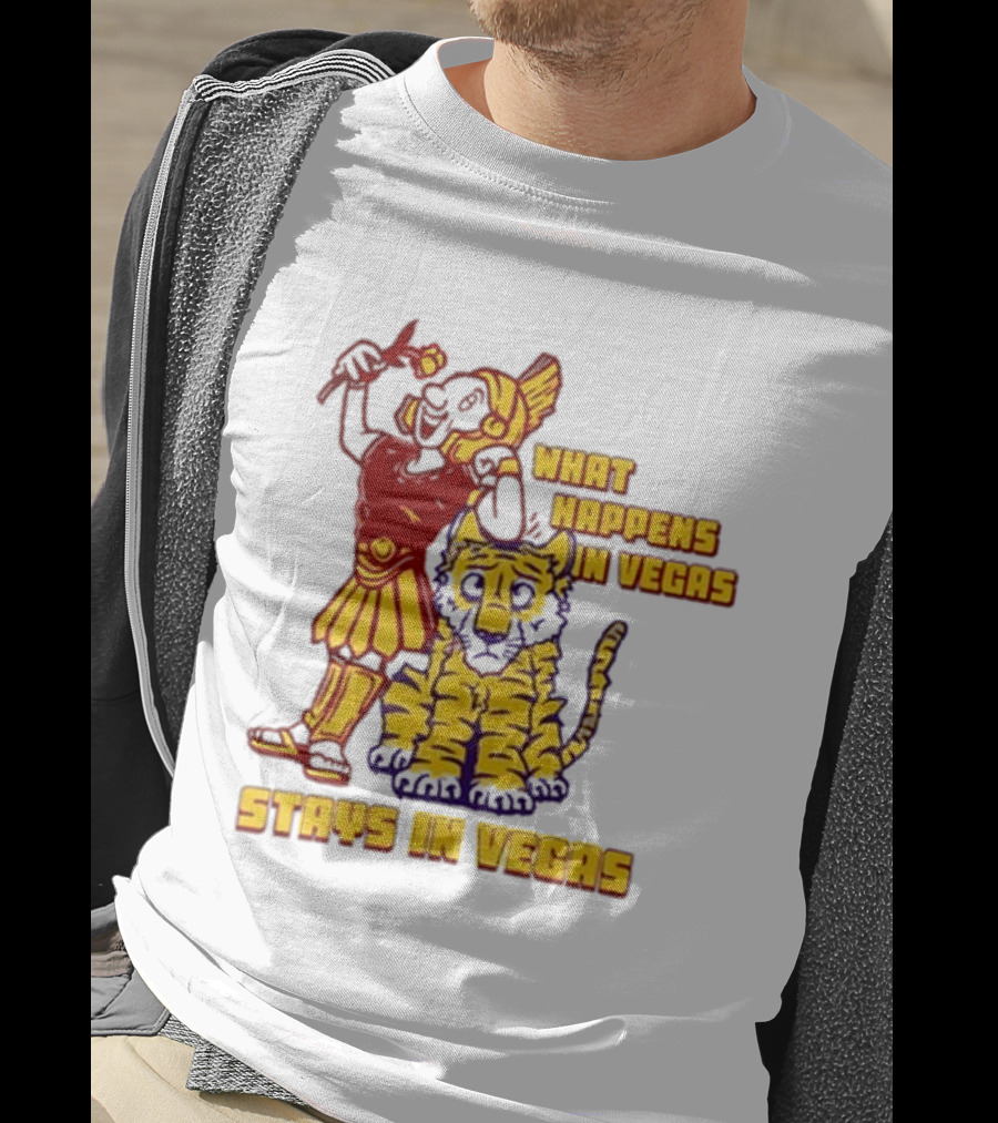 What Happens In Vegas Stays In Vegas Roman Gladiator Tiger T-Shirt