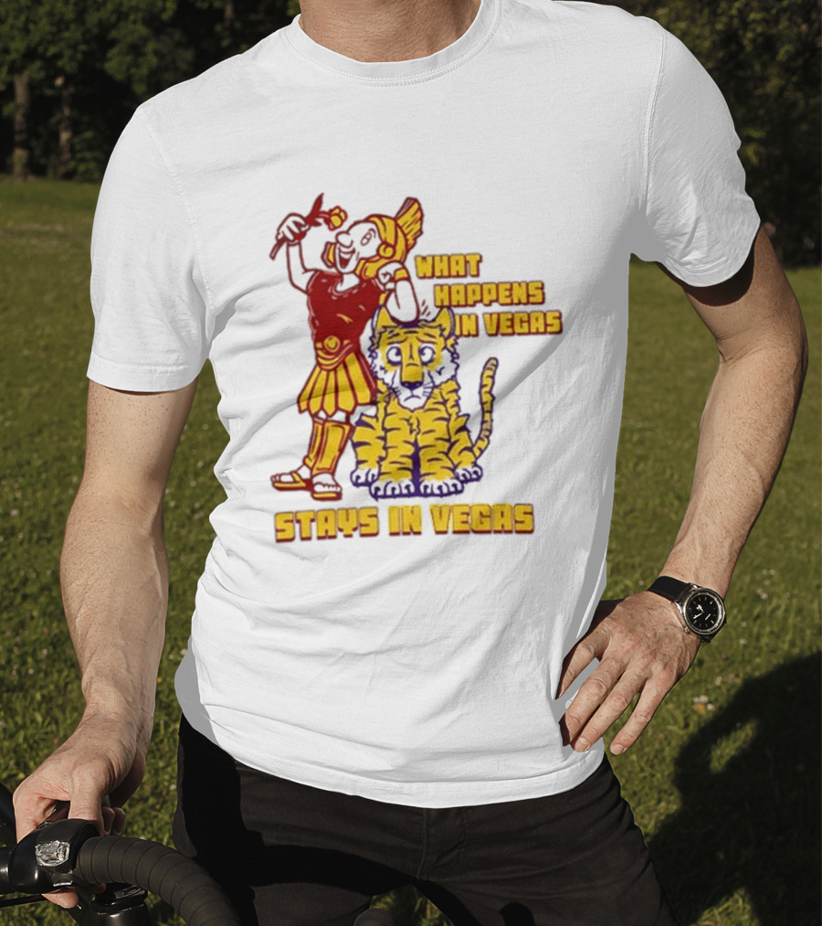 What Happens In Vegas Stays In Vegas Roman Gladiator Tiger T-Shirt