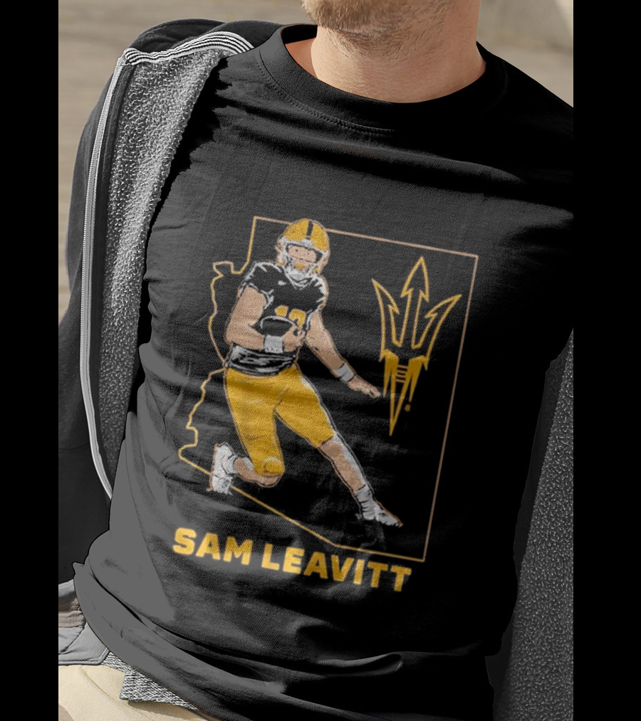 Sam Leavitt ASU Football State T-Shirt