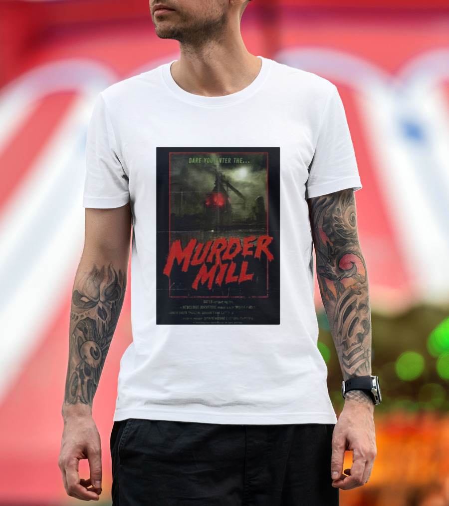 Dare You Enter The Murder Mill Haunted Factory Horror Scene T-Shirt