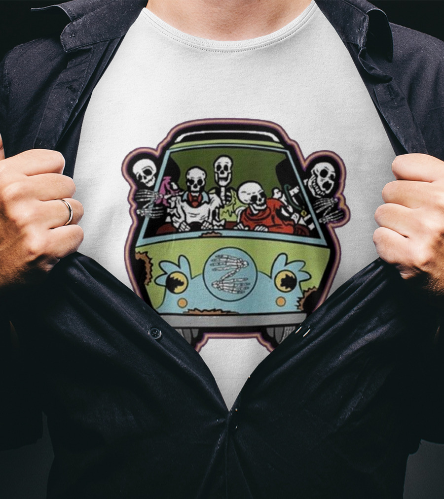 Deadbeats Inc Skeletons In Van T-Shirt