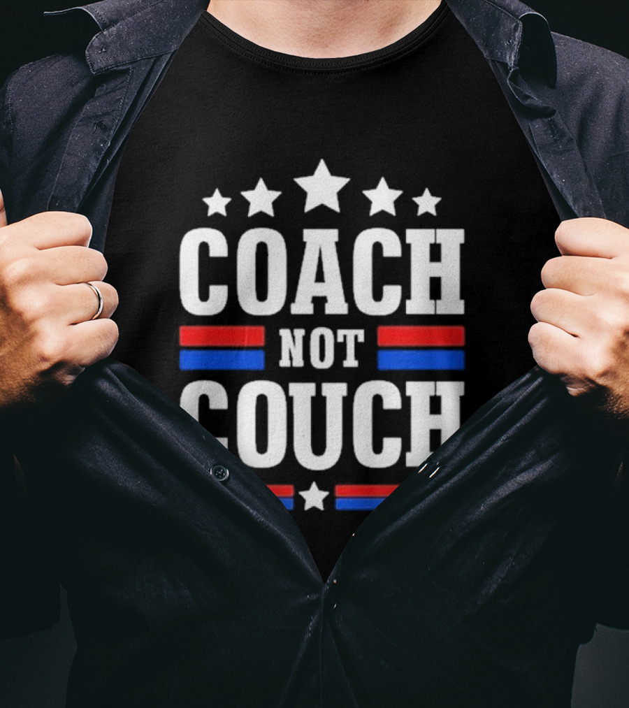 Elissa Neeb Coach Not Couch Stars Stripes Patriotic T-Shirt