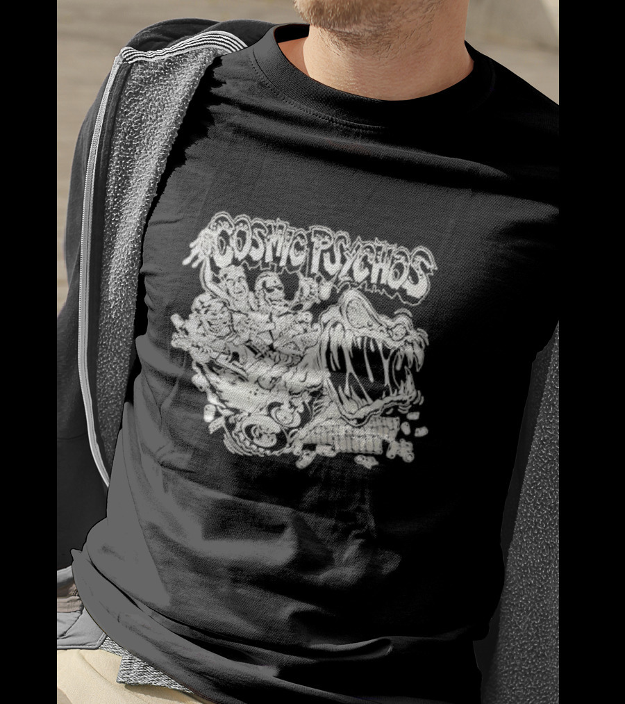 Cosmic Psychos Band Vintage Style Graphic Monsters Music T-Shirt