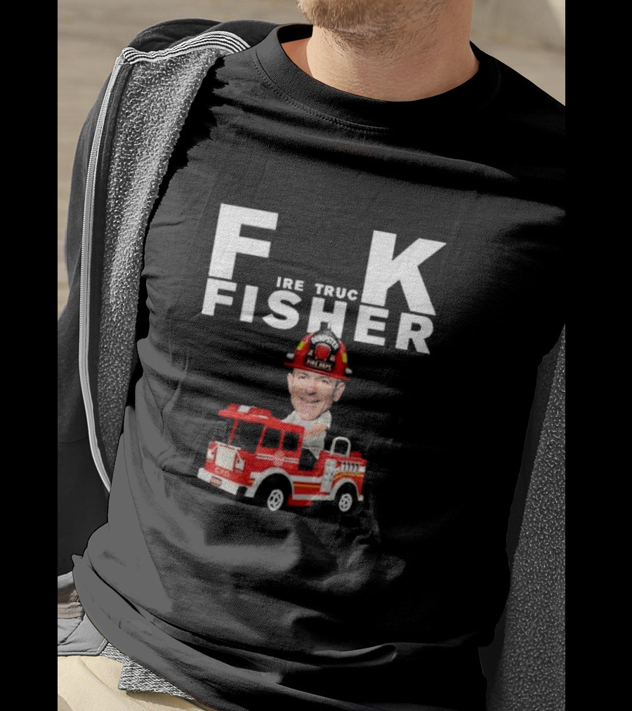 Fisher Fire Truck Dumpster Fire Dept T-Shirt