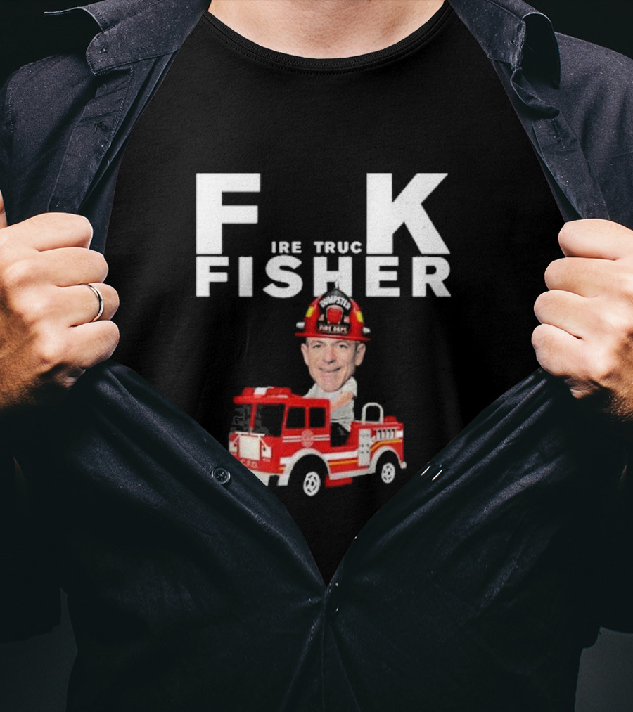 Fisher Fire Truck Dumpster Fire Dept T-Shirt
