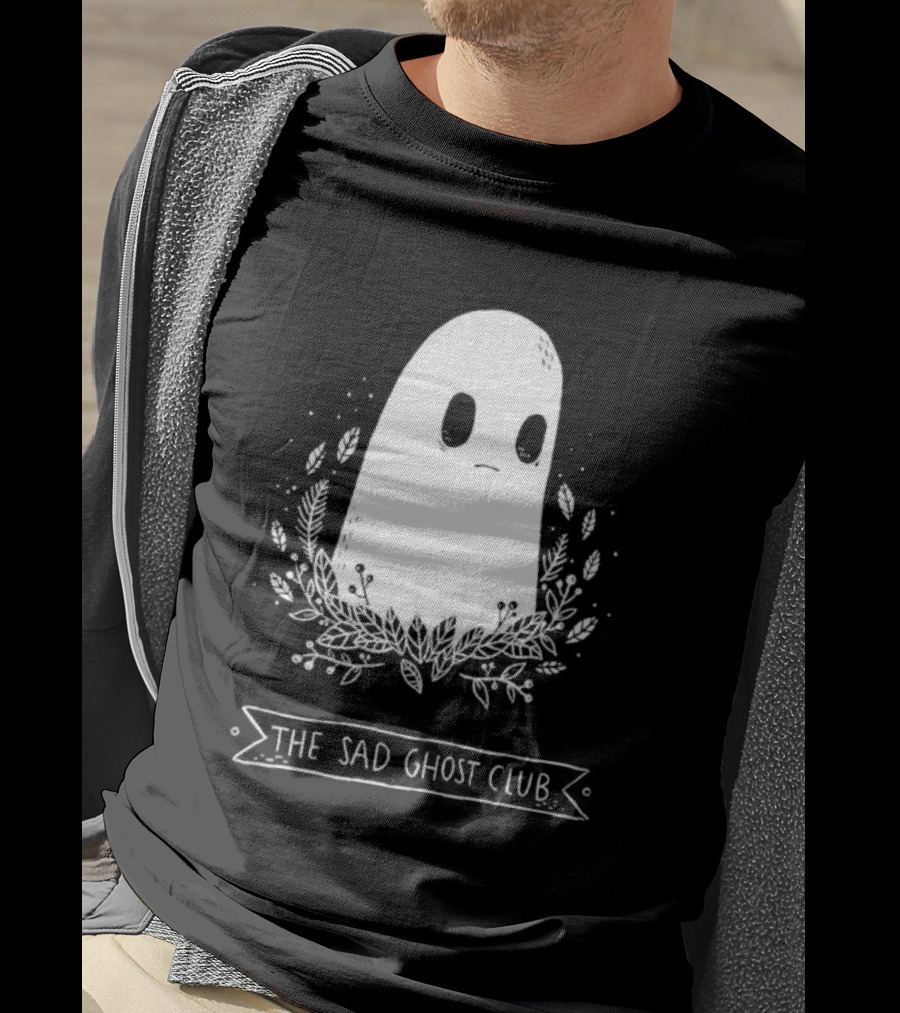 The Sad Ghost Club First Ever Ghost Surrounded By Floral Elements T-Shirt