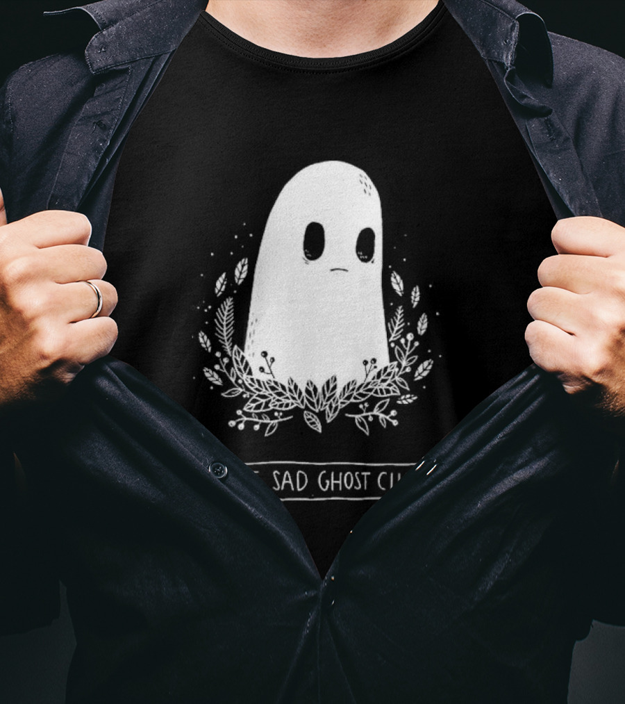 The Sad Ghost Club First Ever Ghost Surrounded By Floral Elements T-Shirt