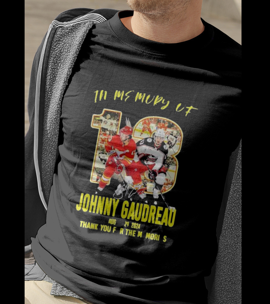 Johnny Gaudreau 13 In Memory Thank You For The Memories Aug 29 T-Shirt