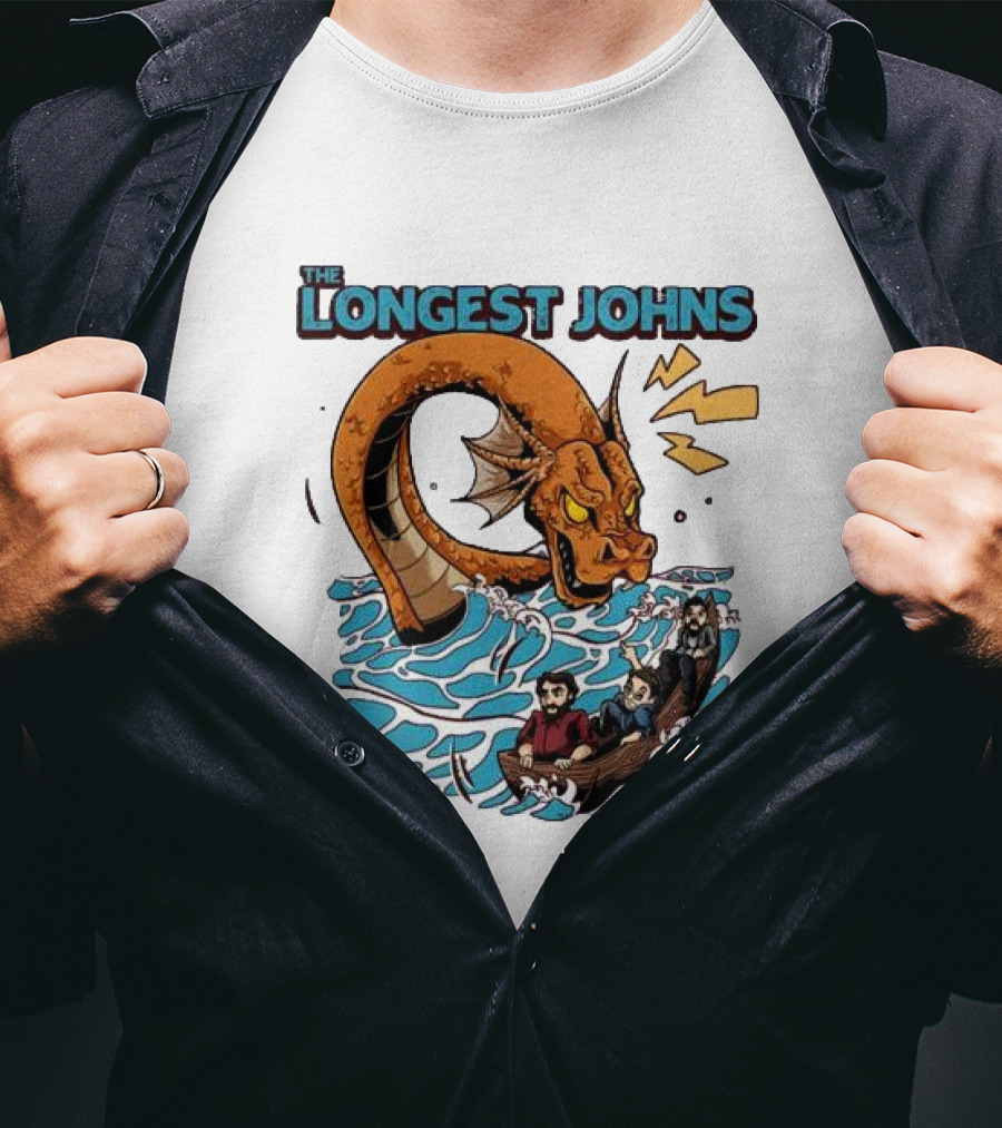 The Longest Johns Sea Monster Adventure Rowboat Journey T-Shirt
