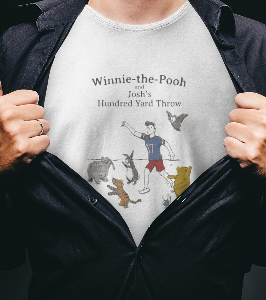 Winnie The Pooh And Josh's Hundred Yard Throw Buffalo Bills T-Shirt