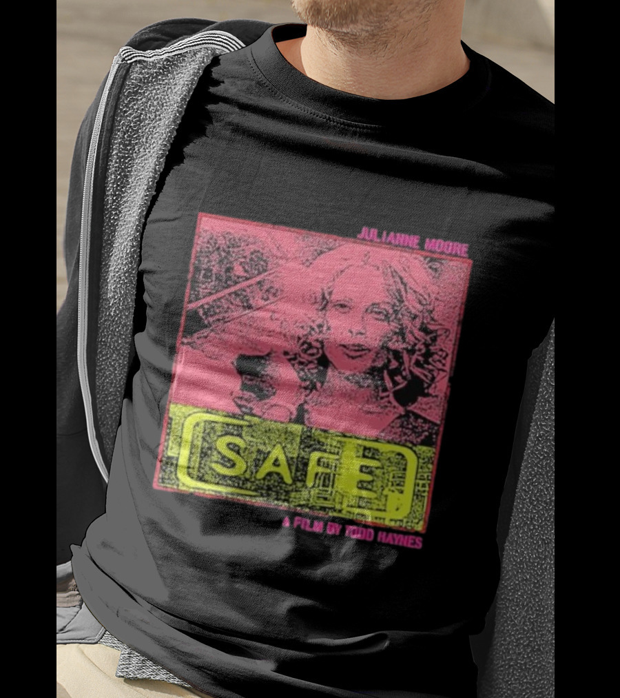 Julianne Moore Safe A Film By Todd Haynes Vintage Pink And Yellow Movie T-Shirt