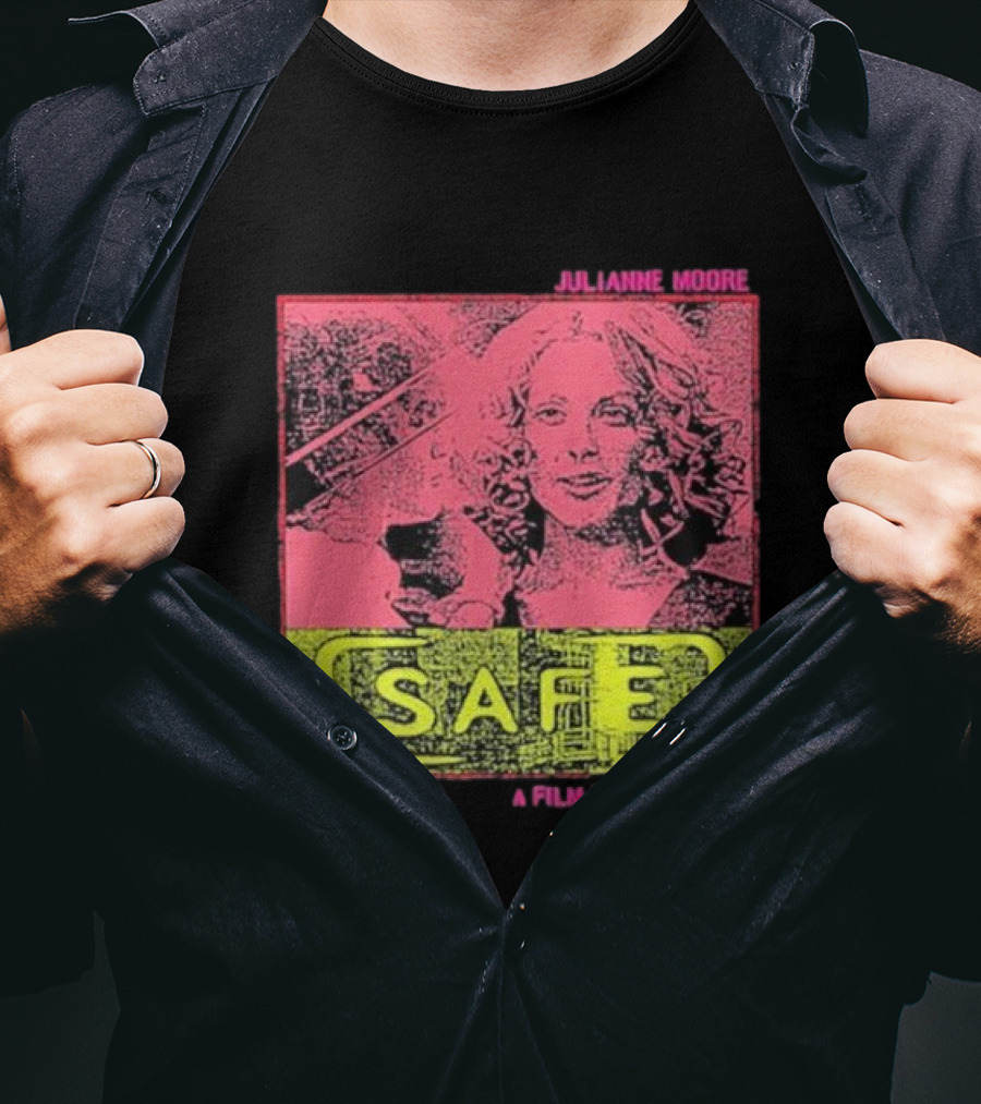Julianne Moore Safe A Film By Todd Haynes Vintage Pink And Yellow Movie T-Shirt