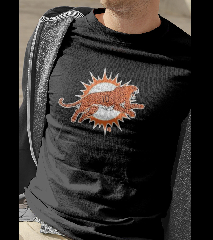 Miami Cheetah Leap Sunburst 10 T-Shirt