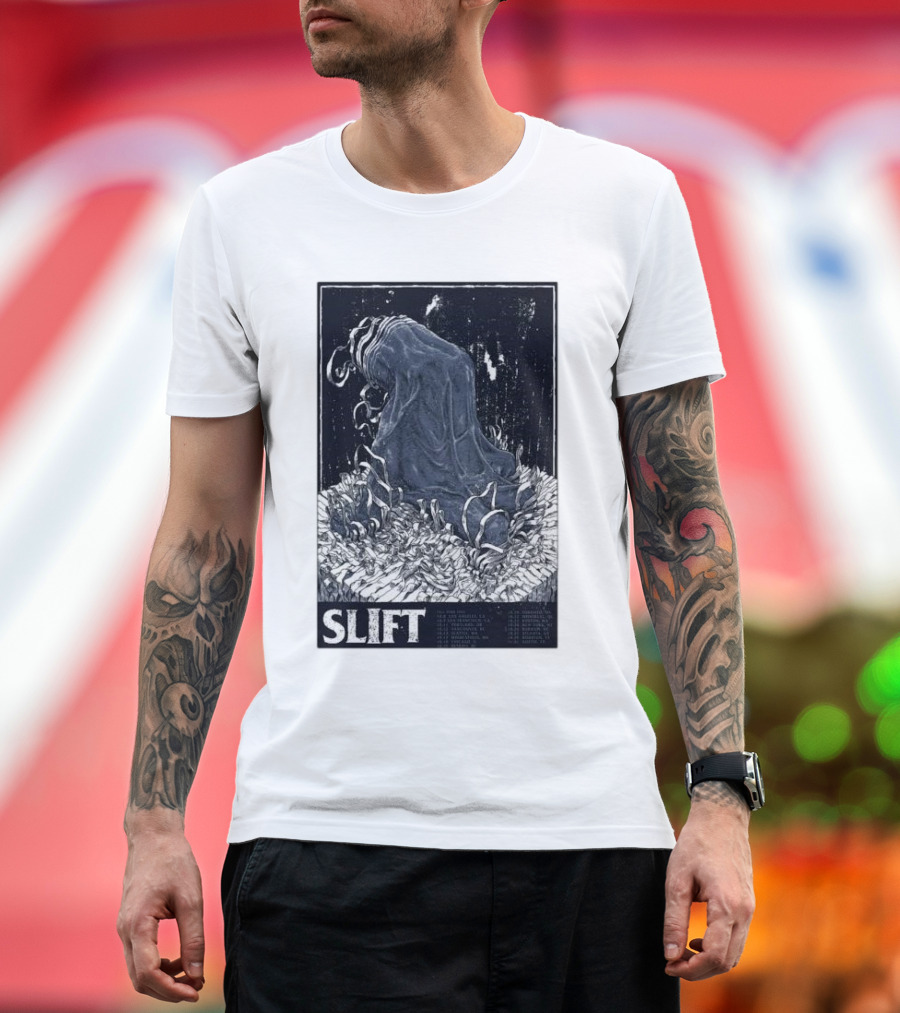 Slift Fall Tour October 2024 Enigmatic Figure and Abstract Textures T-Shirt