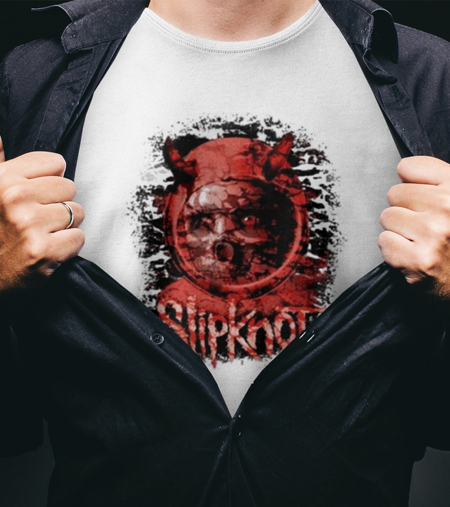 Slipknot Heller Air Capsule 001 Distorted Devil Mask T-Shirt
