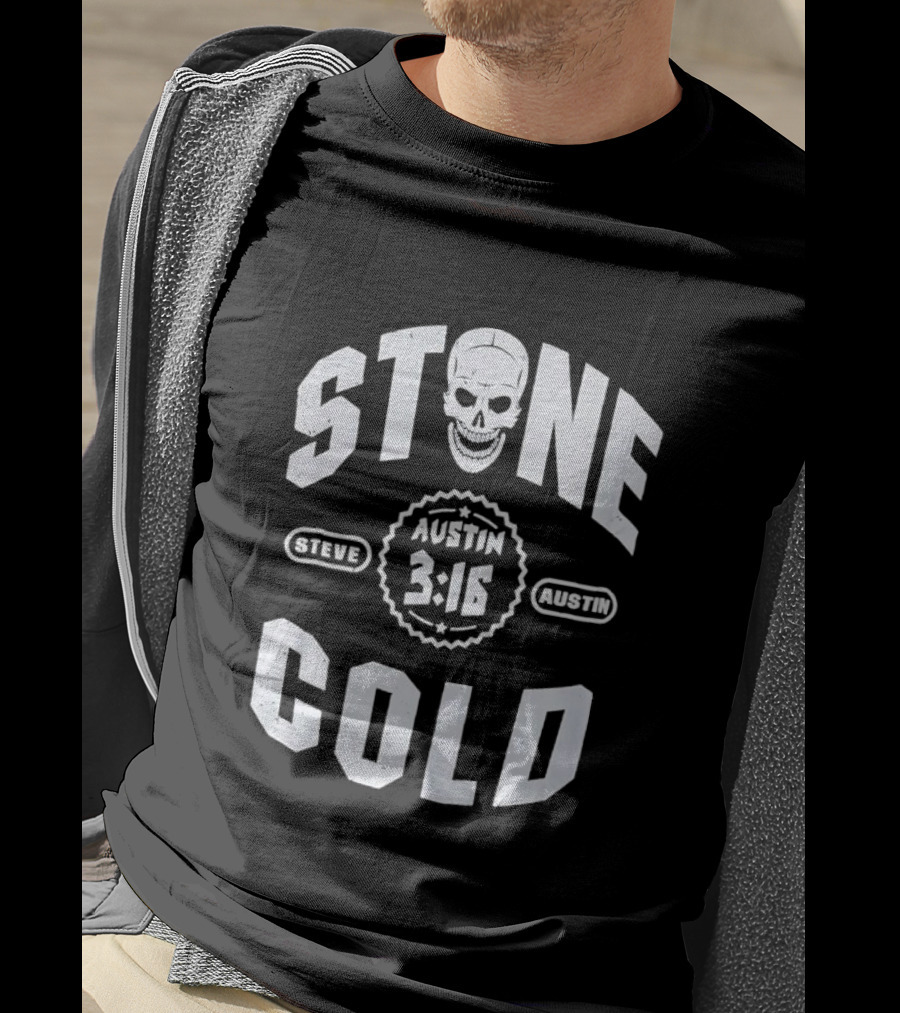 Stone Cold Steve Austin 3-16 Skull WWE Wrestling T-Shirt