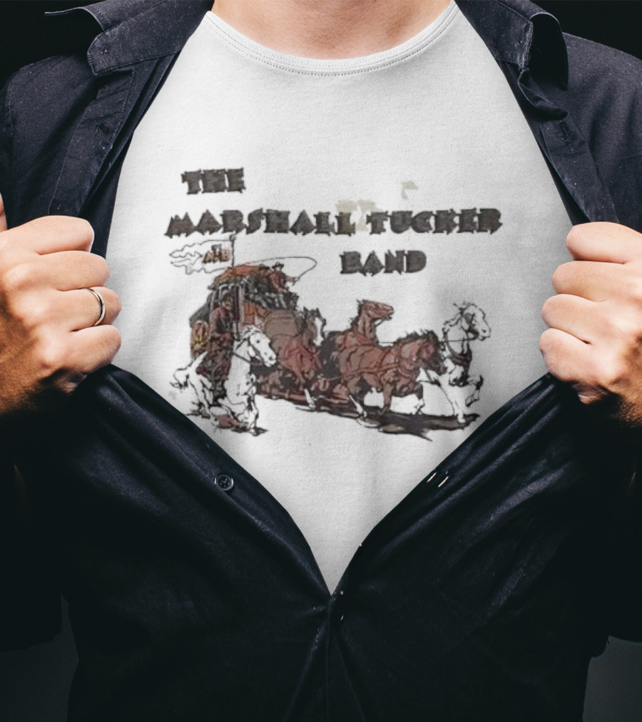 The Marshall Tucker Band Stagecoach Western Scene T-Shirt