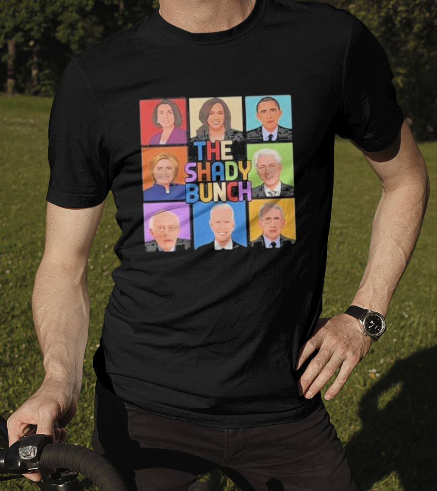 Untamedusa Store The Shady Bunch Political Portraits Face Grid T-Shirt