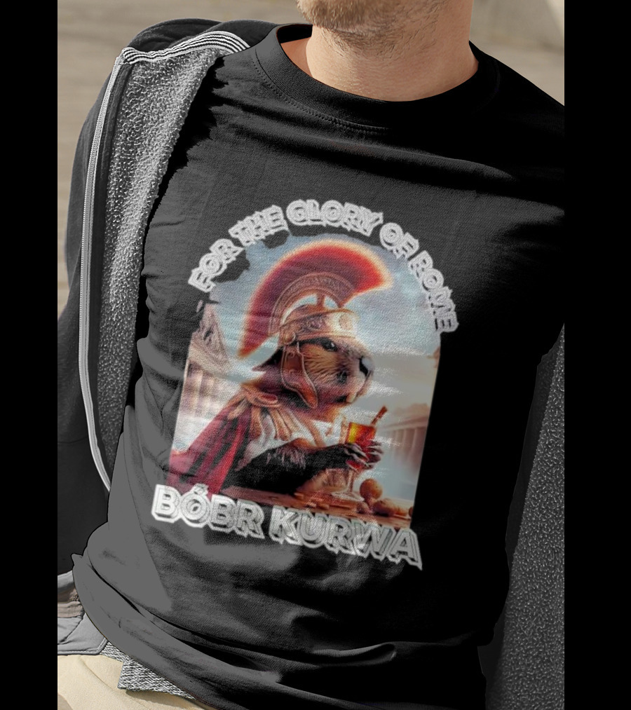 For The Glory Of Rome Bóbr Kurwa Roman Helmet Drink T-Shirt