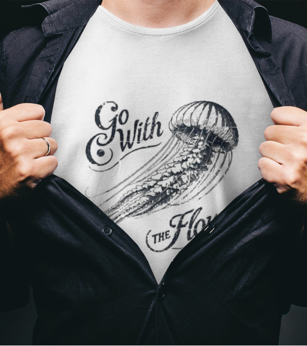 Go With The Flow Silent Pancake Jellyfish T-Shirt