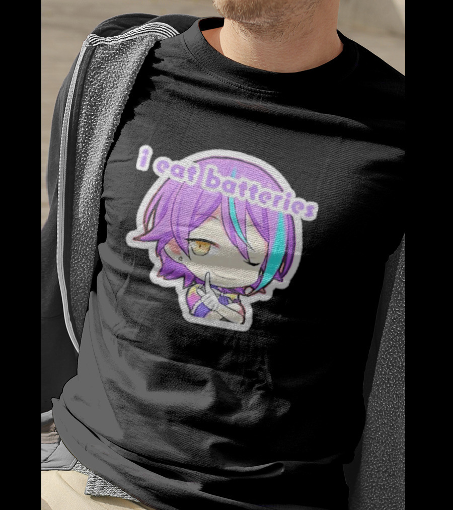 Rui Kamishiro I Eat Batteries Project Sekai Chibi Character T-Shirt