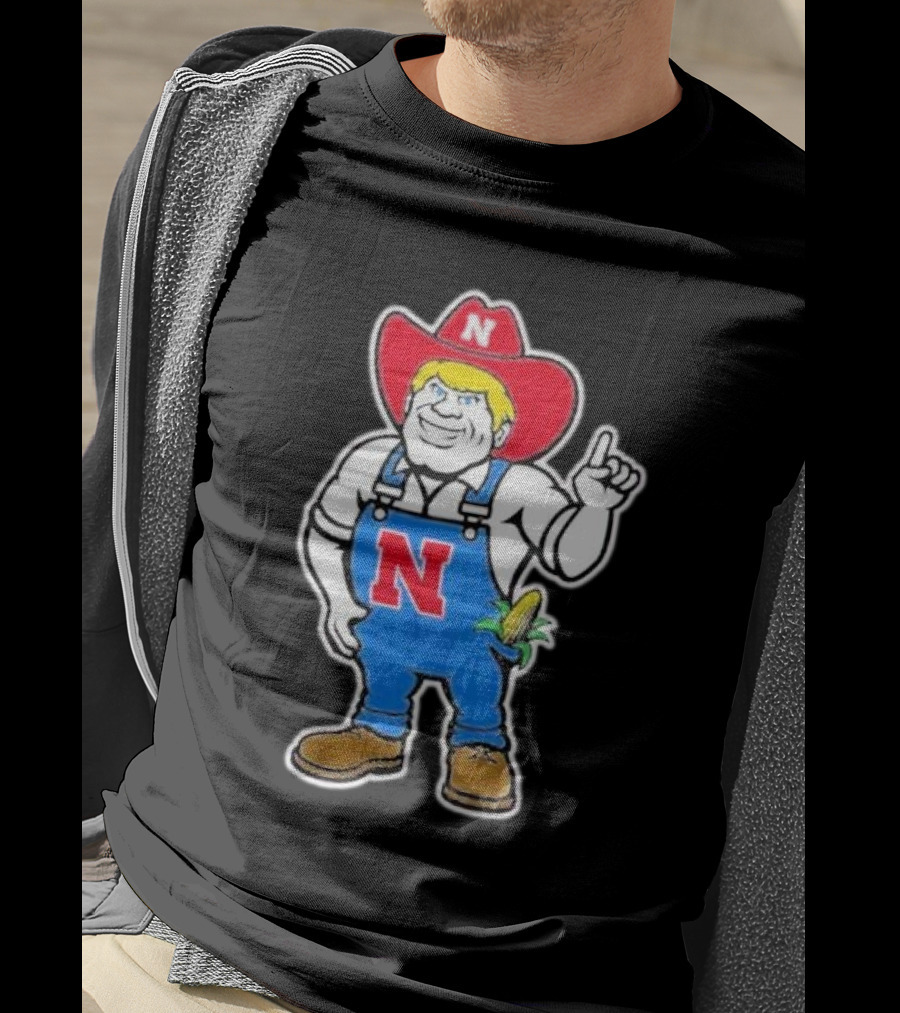 Coach Rhule Nebraska Herbie Husker Corn Mascot T-Shirt