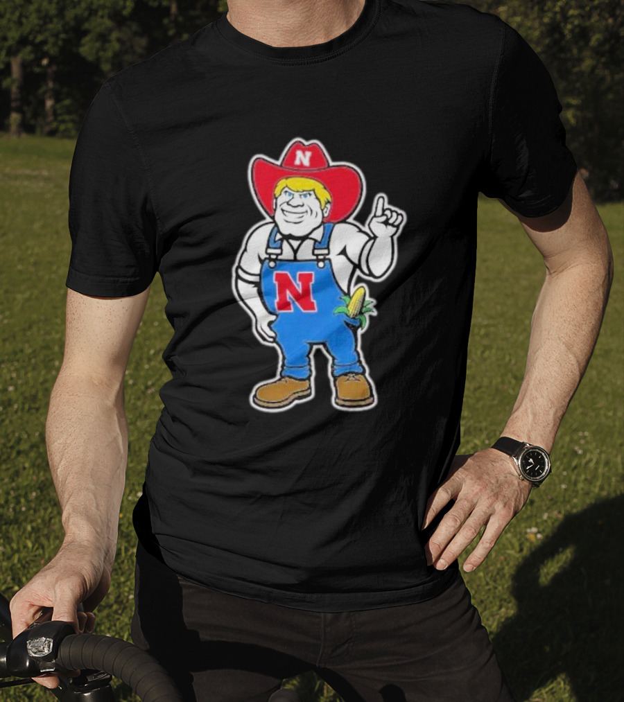 Coach Rhule Nebraska Herbie Husker Corn Mascot T-Shirt
